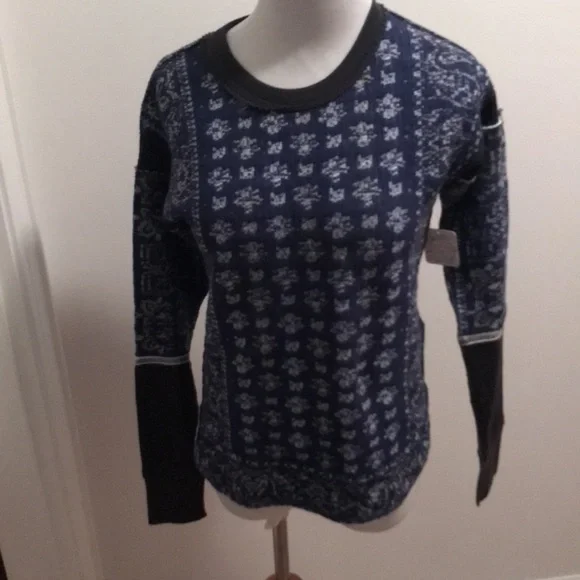 SALE NWT We the Free Stevie Layering Top  XS Blue - Picture 7 of 10